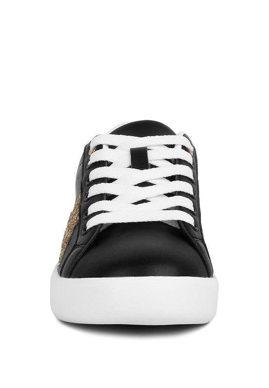 Starry Glitter Star Detail Sneakers - Happily Ever Atchison Shop Co.