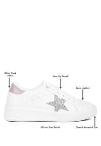 Starry Glitter Star Detail Sneakers - Happily Ever Atchison Shop Co.