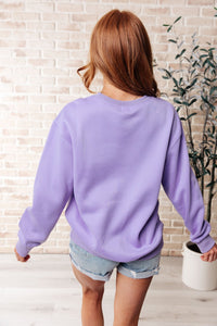 Stay Delulu Scuba Sweatshirt Periwinkle - Happily Ever Atchison Shop Co.