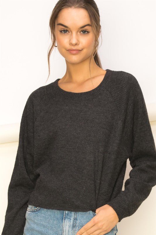 Stay Easy Raglan Long Sleeve Top - Happily Ever Atchison Shop Co.