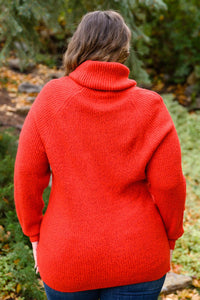 Steady Pace Roll Neck Sweater In Red - Happily Ever Atchison Shop Co.