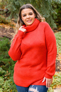 Steady Pace Roll Neck Sweater In Red - Happily Ever Atchison Shop Co.