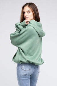 Stitch Detailed Elastic Hem Hoodie - Happily Ever Atchison Shop Co.