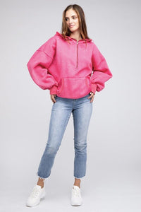 Stitch Detailed Elastic Hem Hoodie - Happily Ever Atchison Shop Co.