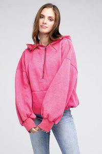 Stitch Detailed Elastic Hem Hoodie - Happily Ever Atchison Shop Co.