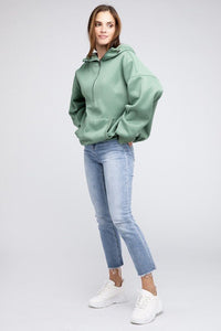 Stitch Detailed Elastic Hem Hoodie - Happily Ever Atchison Shop Co.