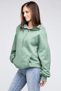 Stitch Detailed Elastic Hem Hoodie - Happily Ever Atchison Shop Co.