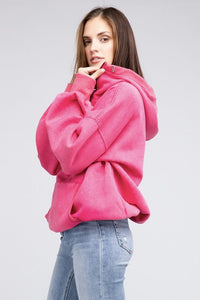 Stitch Detailed Elastic Hem Hoodie - Happily Ever Atchison Shop Co.