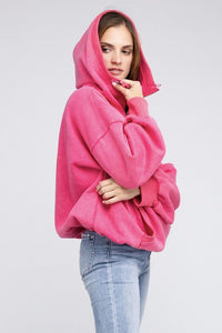 Stitch Detailed Elastic Hem Hoodie - Happily Ever Atchison Shop Co.