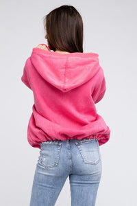 Stitch Detailed Elastic Hem Hoodie - Happily Ever Atchison Shop Co.