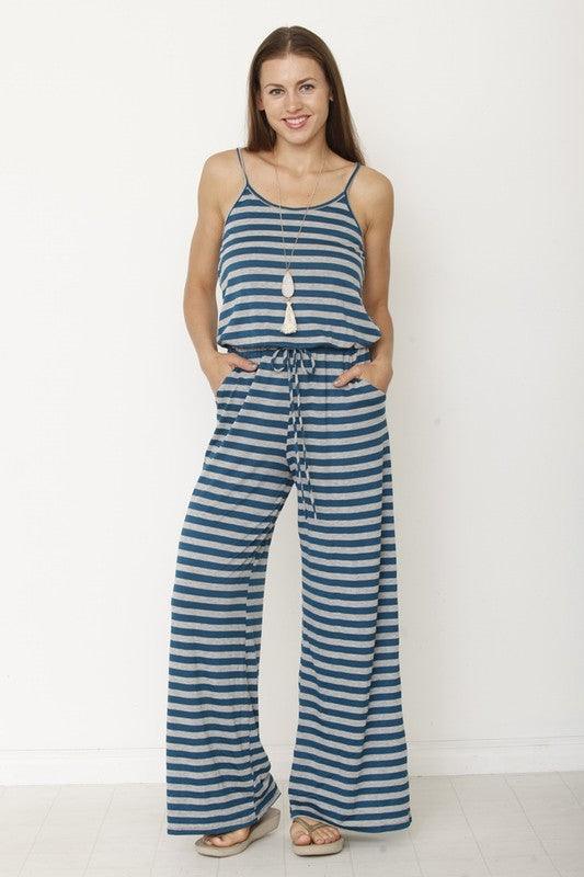 Stripe Jumpsuit - Happily Ever Atchison Shop Co.