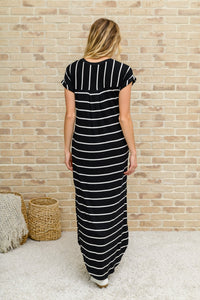 Striped Maxi Dress In Black - Happily Ever Atchison Shop Co.