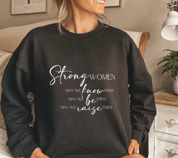 Strong Women Graphic Sweater - Happily Ever Atchison Shop Co.