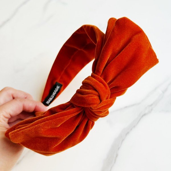 Structured Velvet Bow Headband - Happily Ever Atchison Shop Co.