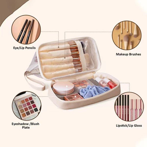 STUFF Make up Cosmetic Bag Travel Organizer Case - Happily Ever Atchison Shop Co.