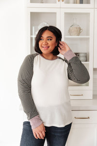 Suave Stripes Raglan Top - Happily Ever Atchison Shop Co.