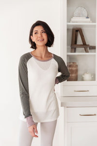 Suave Stripes Raglan Top - Happily Ever Atchison Shop Co.