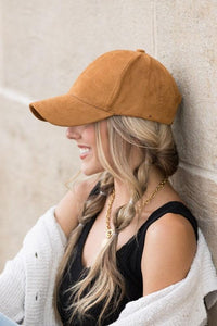 Suede Boyfriend Ball Cap Hat - Happily Ever Atchison Shop Co.