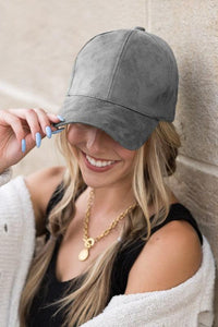 Suede Boyfriend Ball Cap Hat - Happily Ever Atchison Shop Co.