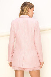 Sugarplum Long - Sleeve Double - Breasted Blazer - Happily Ever Atchison Shop Co.