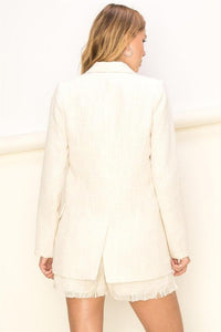 Sugarplum Long - Sleeve Double - Breasted Blazer - Happily Ever Atchison Shop Co.