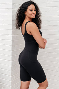 Sun Salutations Body Suit in Black - Happily Ever Atchison Shop Co.