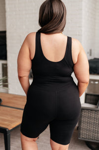 Sun Salutations Body Suit in Black - Happily Ever Atchison Shop Co.