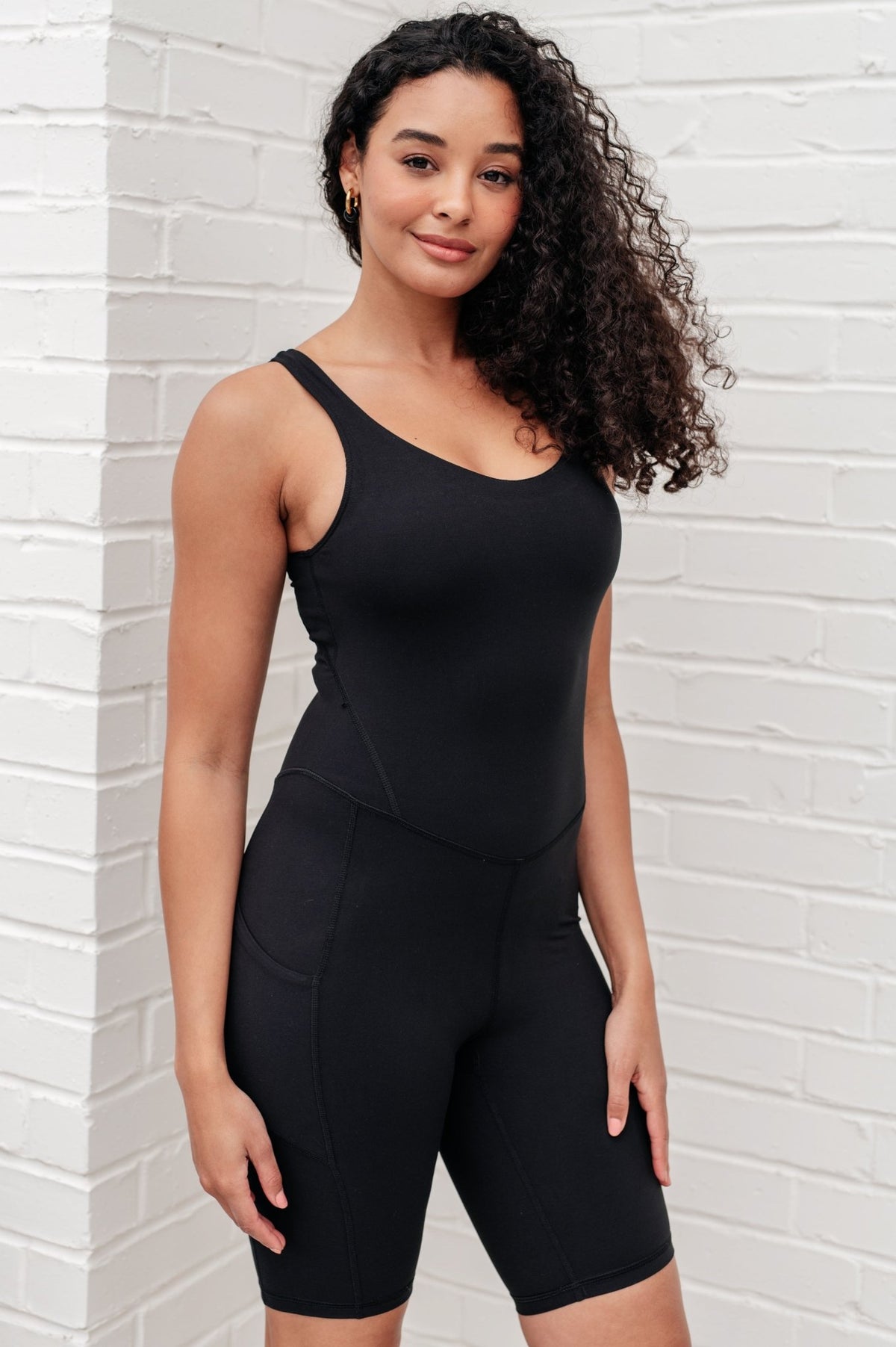 Sun Salutations Body Suit in Black - Happily Ever Atchison Shop Co.