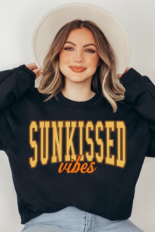 Sunkissed Vibes Graphic Fleece Sweatshirts - Happily Ever Atchison Shop Co.