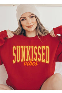 Sunkissed Vibes Graphic Fleece Sweatshirts - Happily Ever Atchison Shop Co.