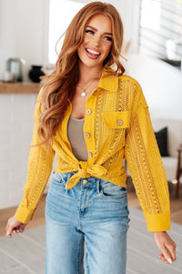 Sweeter Than Nectar Lace Button Down in Honey - Happily Ever Atchison Shop Co.