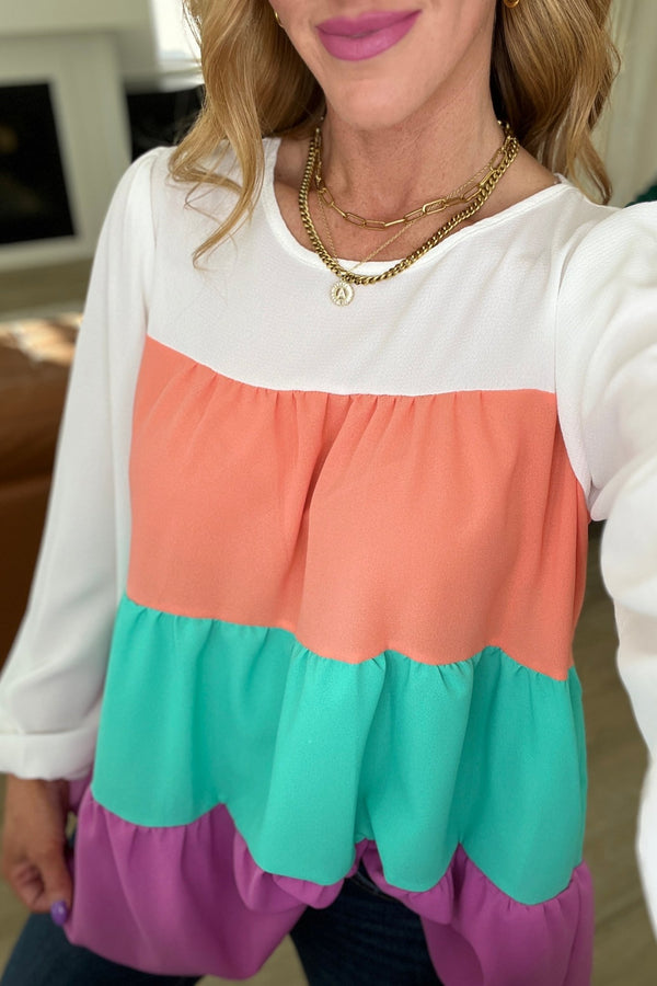 Taking It All In Color Block Top - Happily Ever Atchison Shop Co.