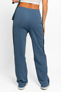 Tasha Apparel High Waisted Side Stripes Straight Track Sweatpants - Happily Ever Atchison Shop Co.