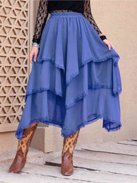 Tasha Tiered Midi Skirt - Happily Ever Atchison Shop Co.