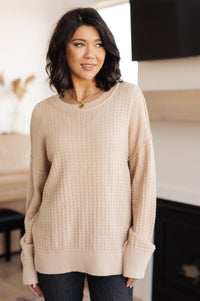 Terrifically Textured Sweater in Mocha - Happily Ever Atchison Shop Co.