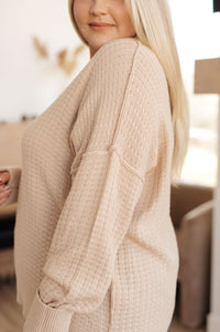 Terrifically Textured Sweater in Mocha - Happily Ever Atchison Shop Co.