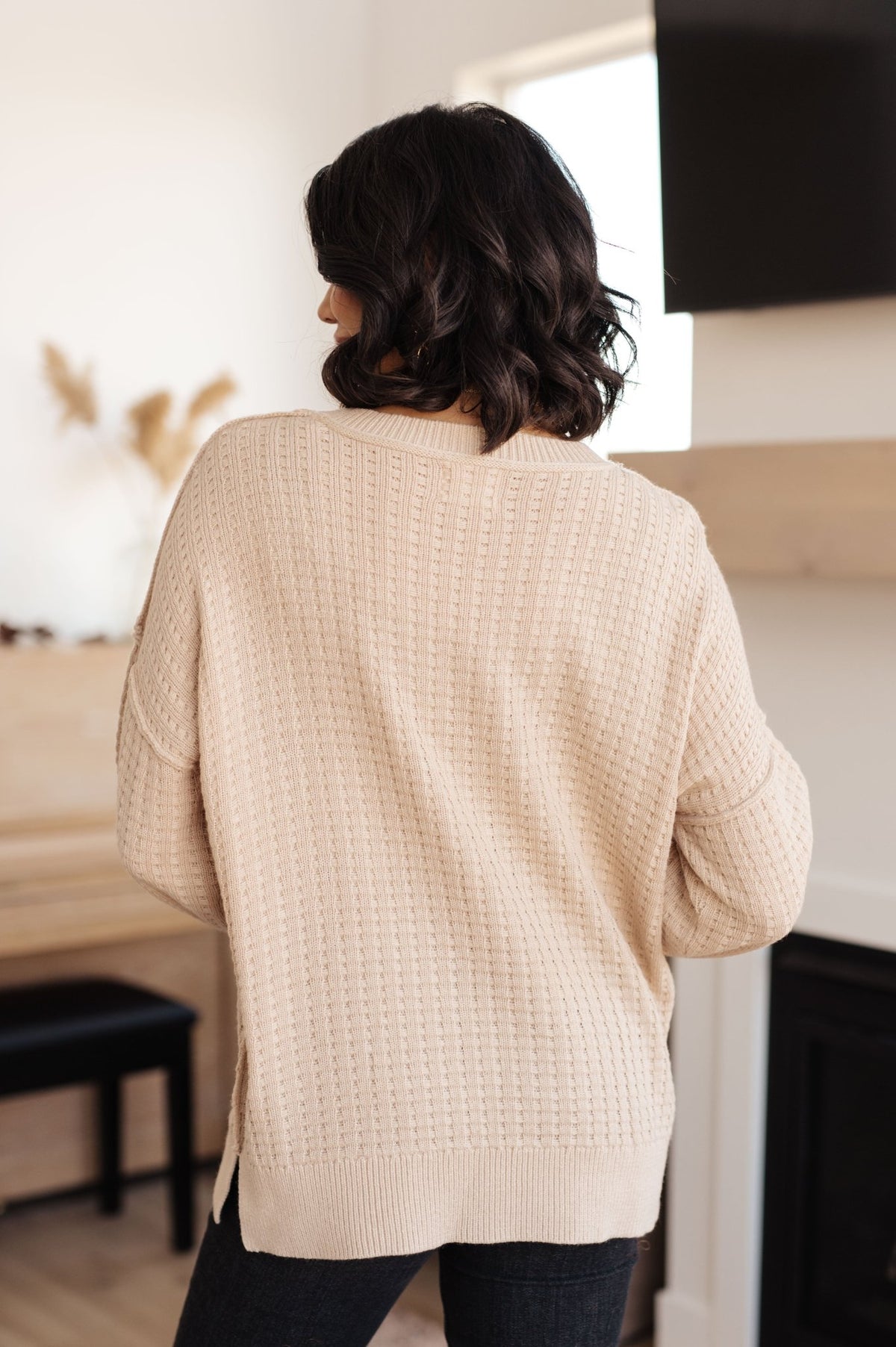 Terrifically Textured Sweater in Mocha - Happily Ever Atchison Shop Co.