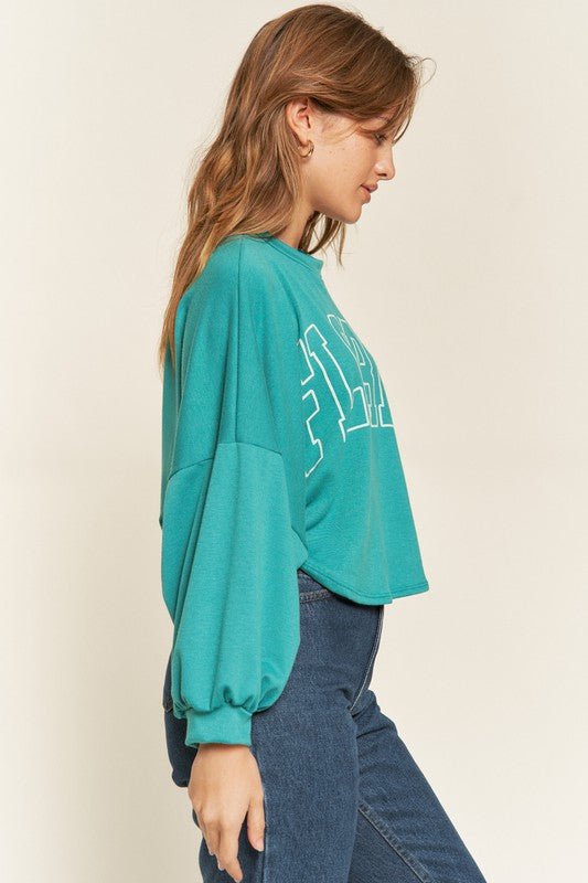 TERRY BATWING SLEEVE TOP - Happily Ever Atchison Shop Co.