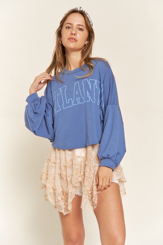 TERRY BATWING SLEEVE TOP - Happily Ever Atchison Shop Co.