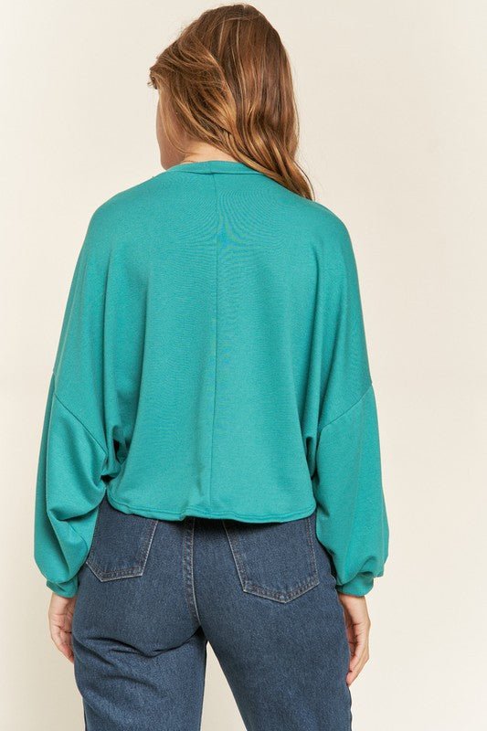 TERRY BATWING SLEEVE TOP - Happily Ever Atchison Shop Co.