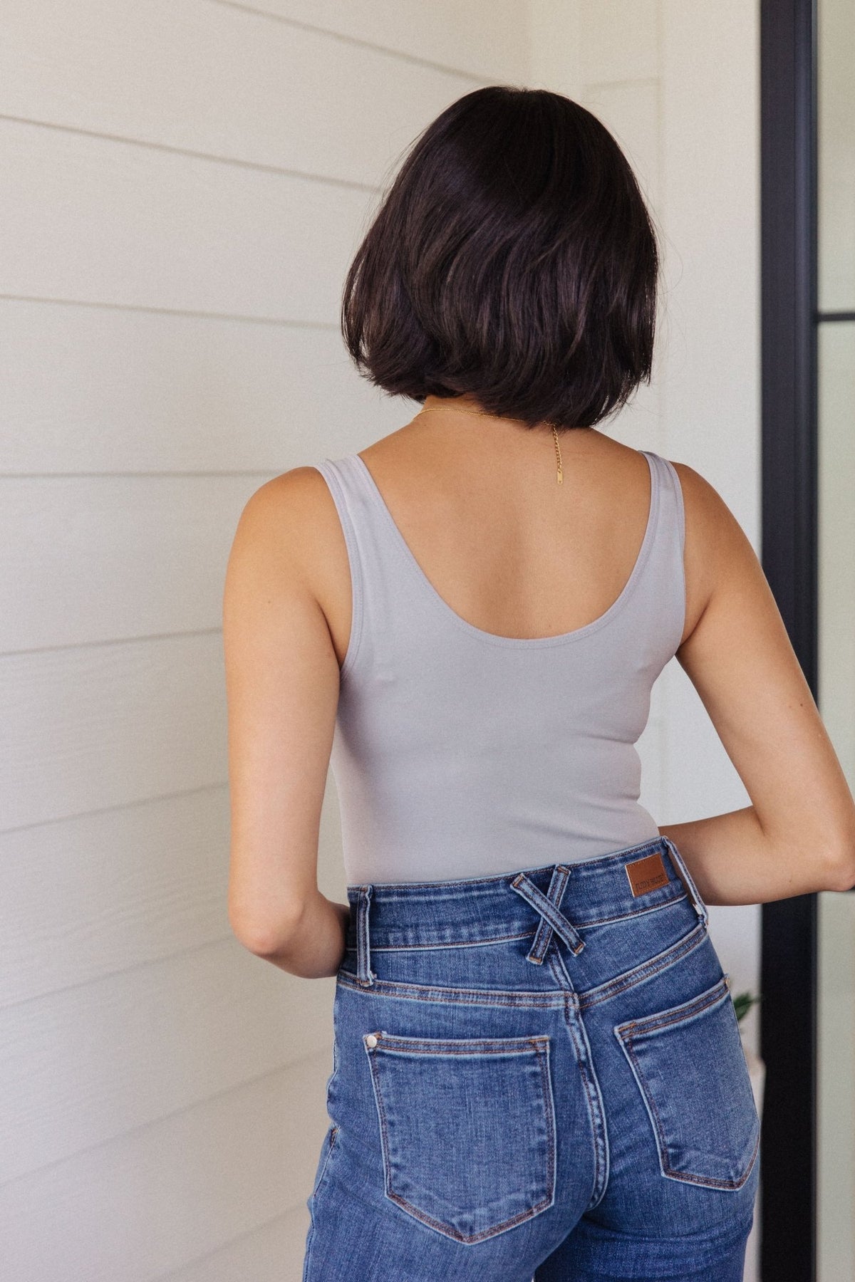 The Basics Bodysuit in Grey - Happily Ever Atchison Shop Co.