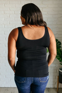 The Basics Reversible Longline Tank in Black - Happily Ever Atchison Shop Co.