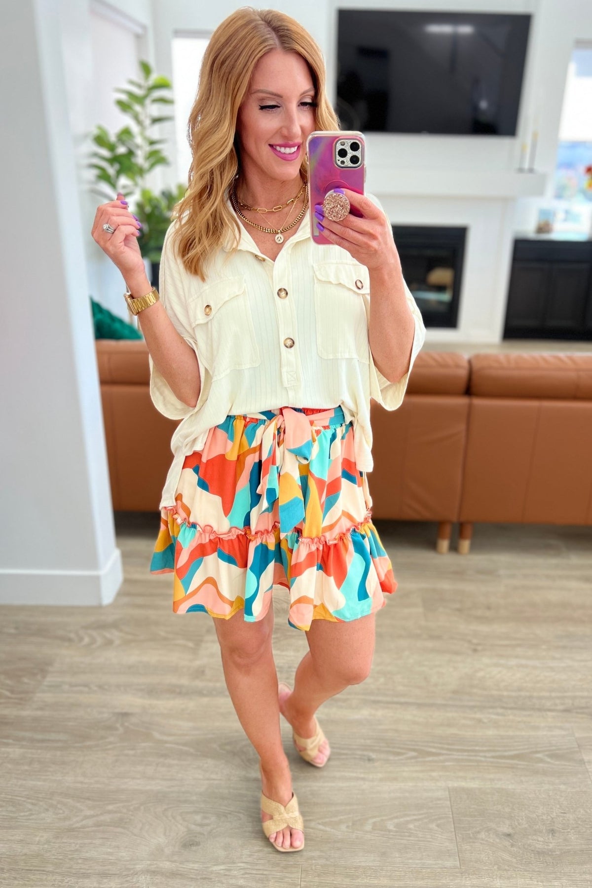 They Can't Help but Stare Tiered Mini Skirt - Happily Ever Atchison Shop Co.