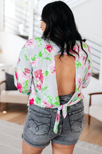 Thinking On It Open Back Floral Top - Happily Ever Atchison Shop Co.