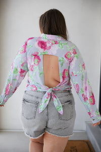 Thinking On It Open Back Floral Top - Happily Ever Atchison Shop Co.