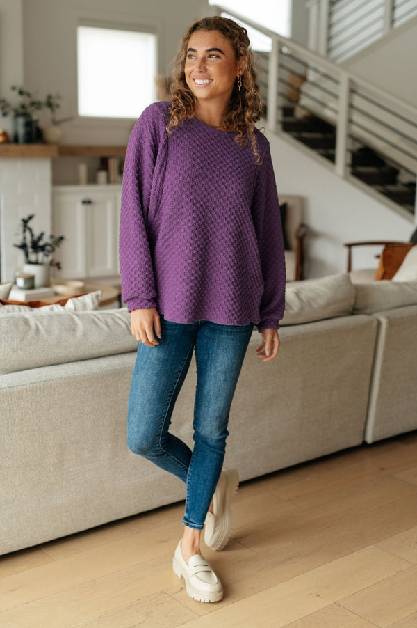 Thought It Over Textured Pullover - Happily Ever Atchison Shop Co.