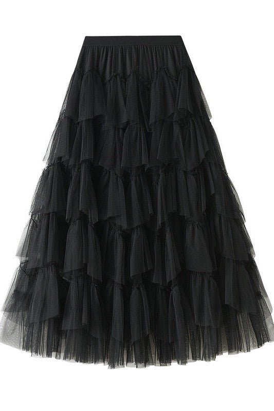 Tiered chiffon midi skirt - Happily Ever Atchison Shop Co.