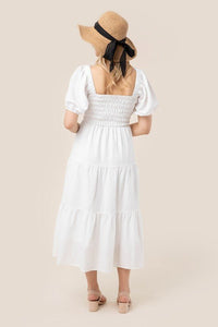 Tiered Long Maxi Dress with Puff Sleeves - Happily Ever Atchison Shop Co.