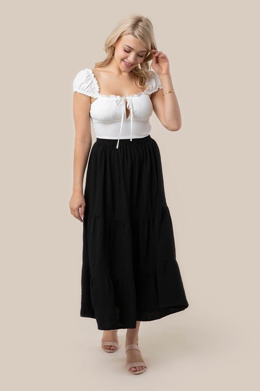 Tiered Maxi Skirt - Happily Ever Atchison Shop Co.