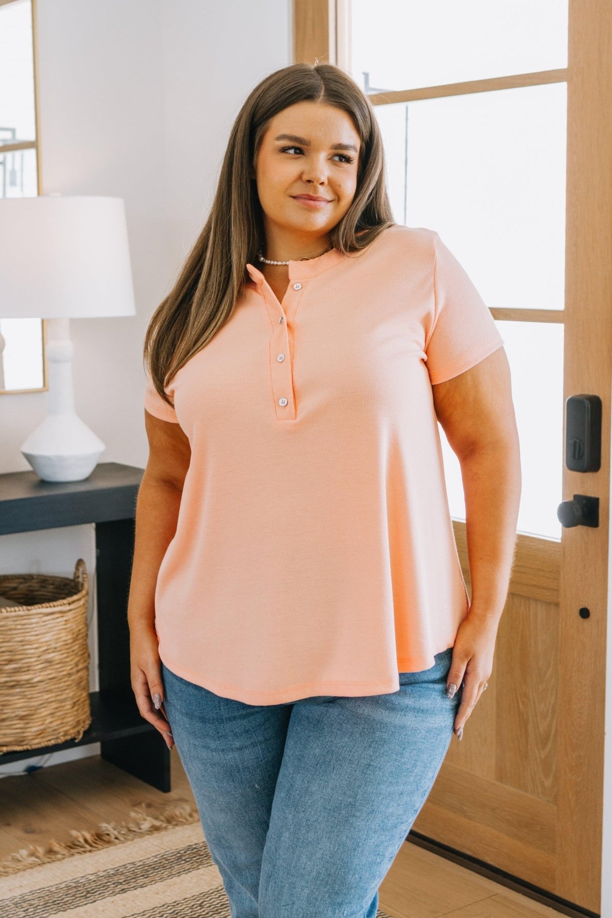 Tippy Top Ribbed Knit Henley - Happily Ever Atchison Shop Co.